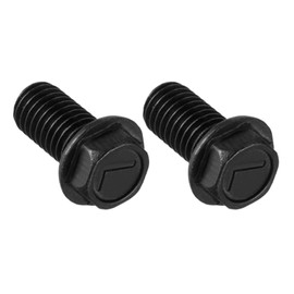 QUARKZMAN M8 x 16 mm Left Hand Thread Screw x 2 Pieces Hexagonal Head Flange Bolt for Clockwise Running Machines Black