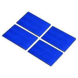 PATIKIL Reflective Patch 2"x3", 4 Pcs Hook & Loop Fastener Safety Appliques for Night Sportsperson Worker Hiker, Blue
