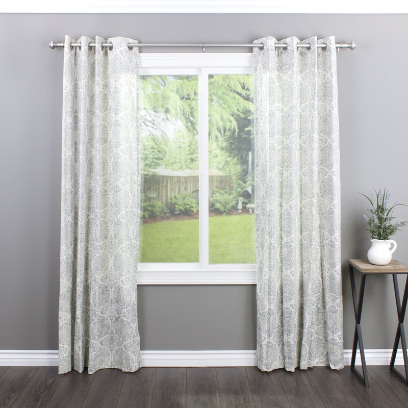 Decopolitan 1-Inch Urn Single Window Treatment Rod Set, 72 to