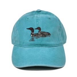 Loon Loons embroidered dad cap hat, embroidered baseball cap, custom hat, custom cap, cool gift (AQUA)