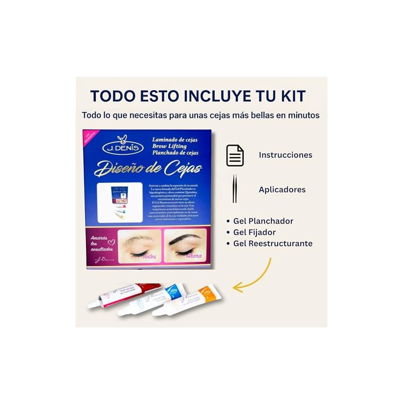 Kit de Planchado y Diseño de Cejas Jdenis by Gaero