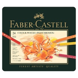 Fabercastell Polychromos 110024 Coloured Pencils with Metal Case Pack of 24