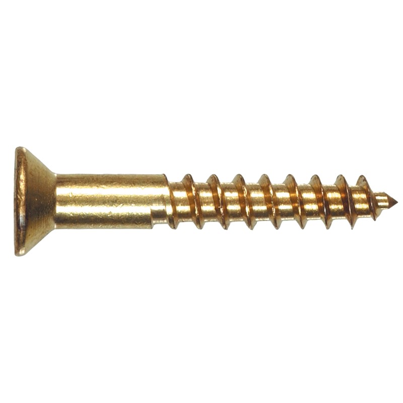 Hillman 2732 10 X 1-1/2-Inch Brass Flat Phillips Wood Screw,