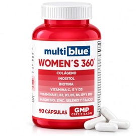 Multivitaminico Mujer Womens 360-90 Cápsulas | Con Colágeno Biotina Vitaminas Y Minerales Para Mujer - Multivitamínico Completo Con Inositol | Uso Dia
