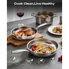 Titanium Pans for Cooking 11 Inch Hammered Pro Frying Pan