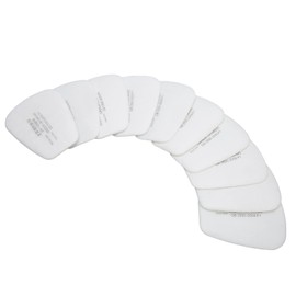 Panv Respirator Filter, 20pcs Replaceable Filter Cotton Dustproof, Superfine Fiber, White, One Size