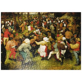 The Wedding Dance in The Open Air 1566 by Pieter Bruegel The Elder - Premium 500 Piece Jigsaw Puzzle for Adults