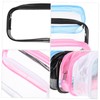 VICASKY 4Pcs Multi Use Transparent Pen Bag Large Capacity Stationery