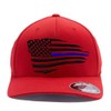 Thin Red Line/Blue Line Waving USA Flag. Custom Embroidered, 6277
