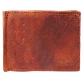 LEONARDO VERRELLI 3000356 Men's Genuine Leather Wallet RFID Protection 12.5 x 9.5 x 2.5 cm, brown, Classic
