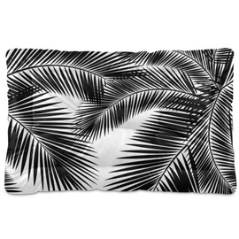 SEHANY Green Palm Leaf Dog Bed Cat Bed with Non-Slip Bottom, Kennel Bed Crate Soft Pet Bed Mattress Washable Pets Bed Pad for Small Medium Large Dogs Cats, 24x18in