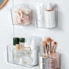 FloralGrace 2-Piece Acrylic Organiser, Clear Makeup Container, Stackable Organiser Baskets