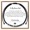 JoycuFF To My Bonus Dad Birthday Gifts Morse Code Bracelets