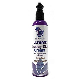 Ultimate Crepey Skin Cream With Hyaluronic Acid, Argan Oil, Silk Peptides and More, For Dry, Crepey. Damaged and Aging Skin, 8oz,Toasted Marshmallow S