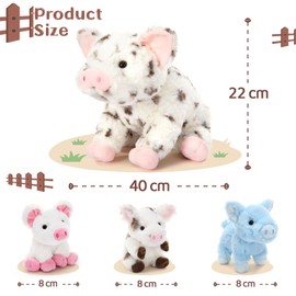 MorisMos Pig Cuddly Toy Large XXL with 4 Babies in the Belly Cute Giant Pig Plush Toy Stuffed Toy Pigteddy Birthday Christmas Gift Children