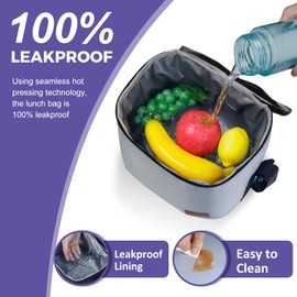 Aosbos Lunch Bag 7.5L Insulated Lunch Bags for Women Men Leakproof Cool Bag Lunch Box with Shoulder Strap Reusable Thermal Soft Cooler Tote Bag for Adults Kids Work Office School Picnic