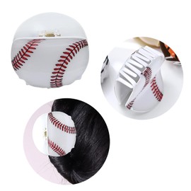 White Football Hair Claw For Women Cool Girl Hair Grip Hair Barrettes Outdoor Sports Headdress Hair Ornaments