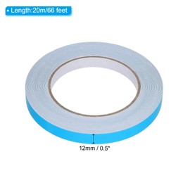 PATIKIL 0.5 Inch x 66 Feet Neon Gaffer Fabric Tape, 1 Roll Fluorescent Tape, UV Black Light Glow Tape for UV Party, Blue