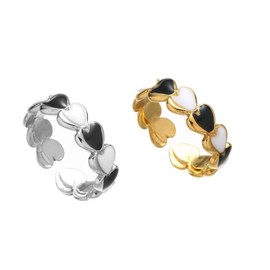 Damen Ohrstecker Edelstahl, 4 Stück Creolen Ohrring für Damen, Herz Creolen, Gold Silber Ohrringe, Set, kleine Damen Ohrringe, Geschenk für Frauen, Freundin, Mutter und Mädchen