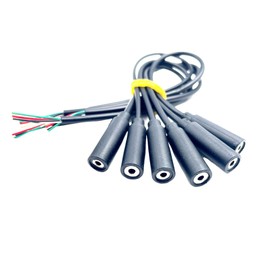 6pcs 2.5mm Female to Bare Cable Open End TRRS 4 Pin Stereo Audio Cable Replacement for Headphone Headset Earphone Mic Repair Cable 30cm