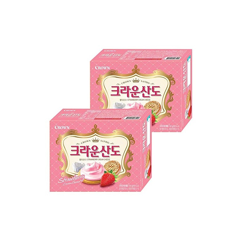 Crown Sando Strawberry Cream Cheese | 161g | 2 Boxes,