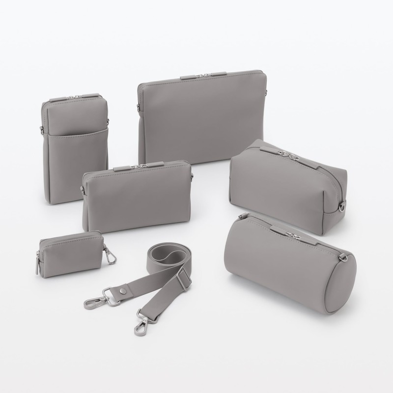 Mujin Ryohin Freely combinable storage case, cylindrical type Medium Gray/Diameter