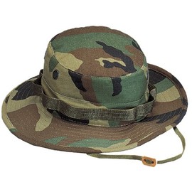 Woodland Camouflage Military Boonie Hat (Polyester/Cotton) 5800 Size 7.5