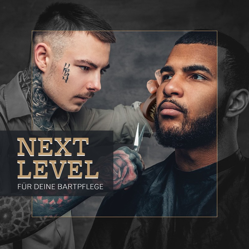 lampox Boar Bristle Beard Brush Oval Medium to Thick Beard