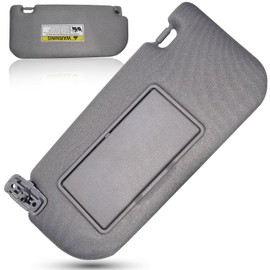 Sun Visor with Mirror Fit for KIA SPORTAGE 2.0L & 2.7L 2005-2010 Replace 85201 1F210LX, 85201-1F201LX, 85201-1F201-LX (Left Driver Gey(Without Light))