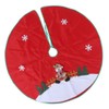 Red Flannelette Christmas Tree Skirt Base Floor Mat Apron Cover