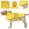 Dog Raincoat with Hood, Adjustable Dog Rain Jacket with Reflective