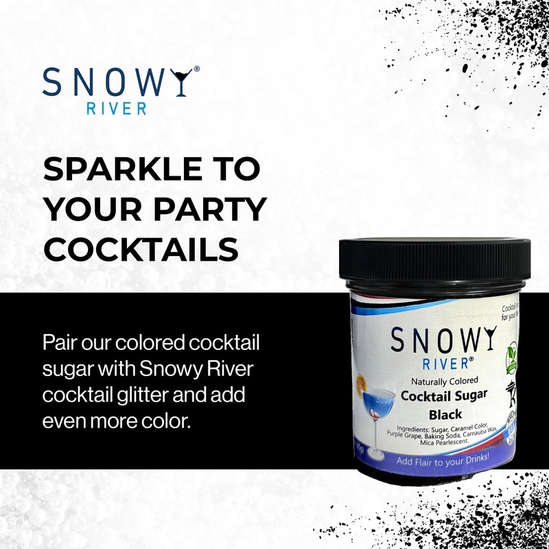 Snowy River Black, Cocktail & Margarita Sugar Rimmer - Vibrant