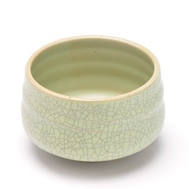 Chawan Matcha Tea Bowl and Matcha Whisk Rest, Chasen Holder, TEANAGOO MB-6, 18OZ / 510 ML, Matte Light Green with Black Seam, 2 pcs/Boxes.Handle Mixing Wisk Stand, Match Sifter Whisker Handmade Brush