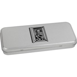 Azeeda 'Skeleton In The Closet' Metal Hinged Stationery Tin/Storage Box (TT00250138)