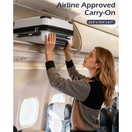 Coolife Carry On Luggage, Suitcase with Durable and Lightweight, carry on suitcase with PC+ABS Hardshell, Dual Spinner Wheels, TSA Lock, and YKK Zipper (navy new, S(20in)_carry on)