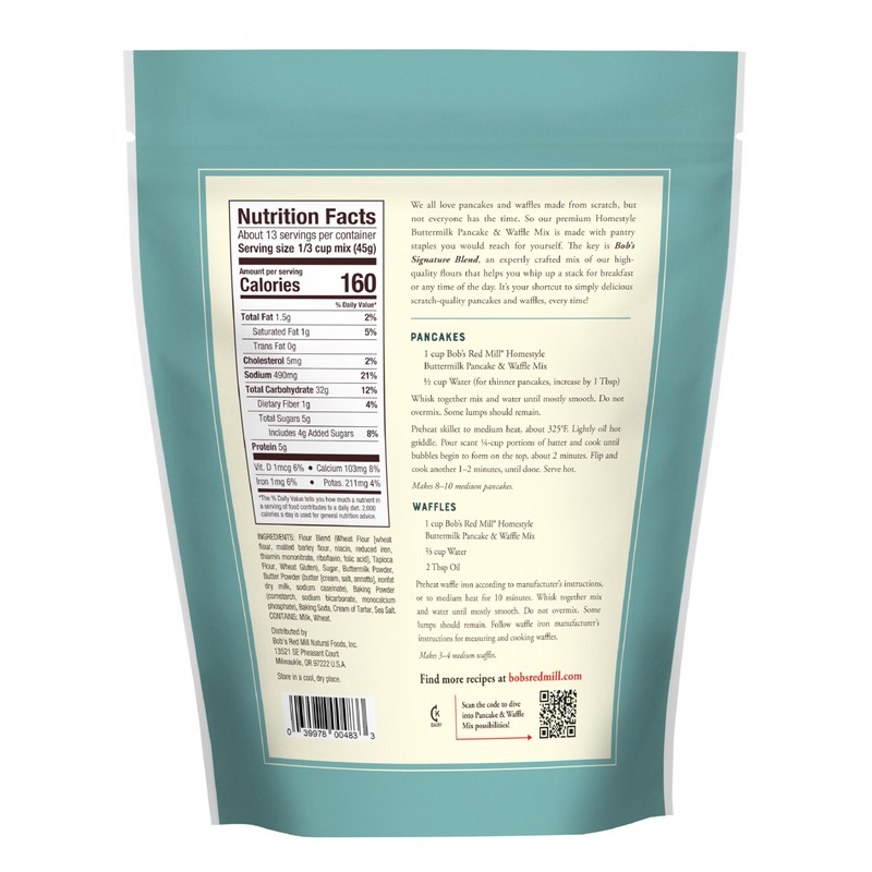 Bob's Red Mill Buttermilk Pancake Mix 4-20 oz Bags