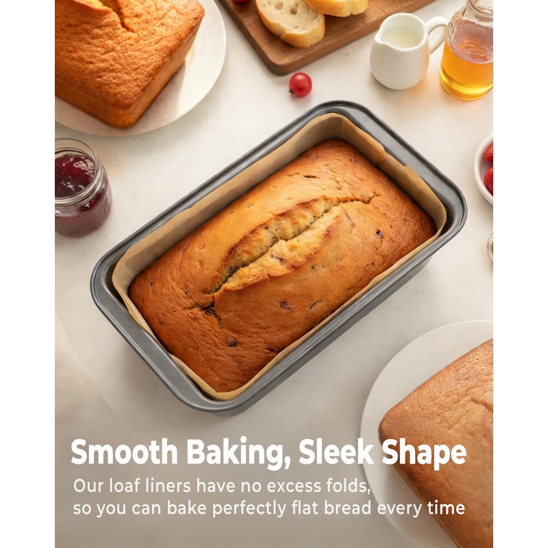 Bake Choice 100 Pcs Loaf Pan Liners for Baking Bread