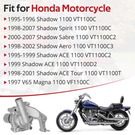 JAVIK Water Pump Assy Fit for Honda Shadow 1100 VT1100C ACE V65 Magna 1995-2007,OEM#19200-MAA-A00