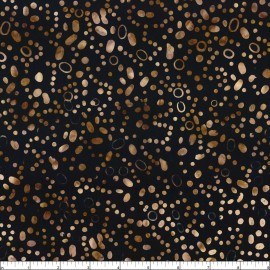 Wilmington Batiks – Cinnamon Twist – Dotty Toss – Black
