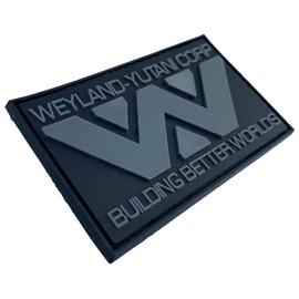 Weyland Yutani Building Better Worlds Grey Airsoft PVC Velcro Emblem Badge Patch