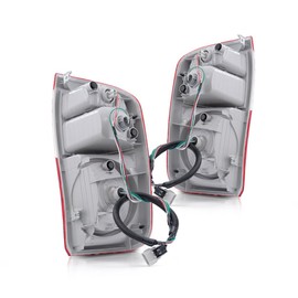 For 2000-2006 Toyota Tundra Tail Light Driver and Passenger Side Bulbs Included DOT Certified TO2800153, TO2801153 For 81560-0C040, 81550-0C040DOUBLE CAB; Std Bed; Clear/Red Lens