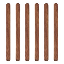 BENECREAT 6PCS 30cmx18mm Walnut Dowel Rod Sticks Unfinished Round Wooden Crafts Sticks for Crafts or DIY Braiding Tapestry