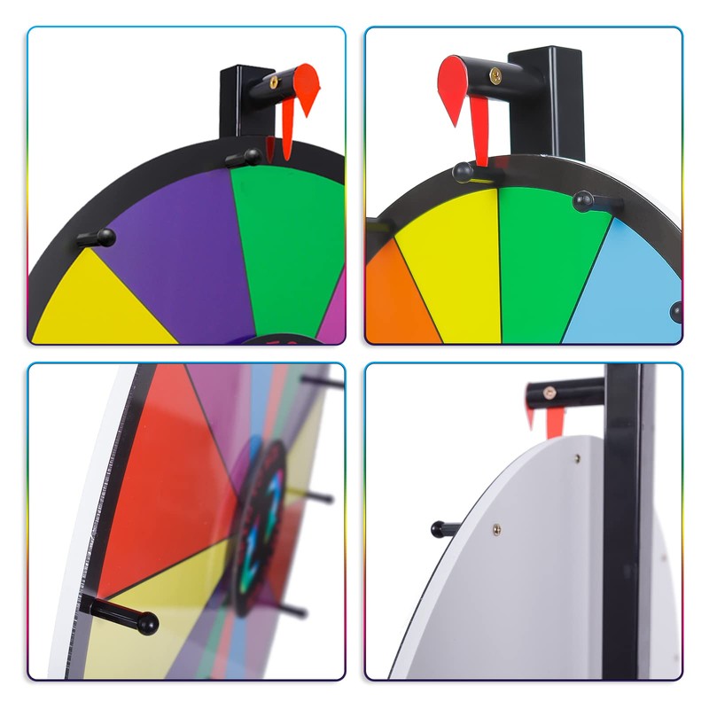 iElyiEsy Spinning Prize Wheel Pegs with Red Pointer & Nuts