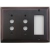 Classic Accents Deco Antique Copper 3 Gang Wall Plate -