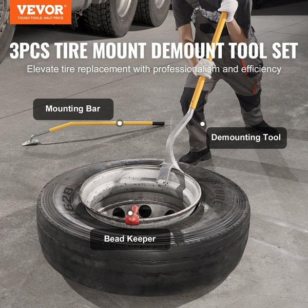 VEVOR Truck Tire Changer Mount Demount 22.5-24.5 in Radial Bias