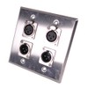 Seismic Audio SA-PLATE39 Stainless Steel Wall Plate 2 Gang with