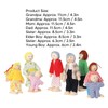 Wooden Dollhouse People for Kids Movable Cultivate Imagination Doll House