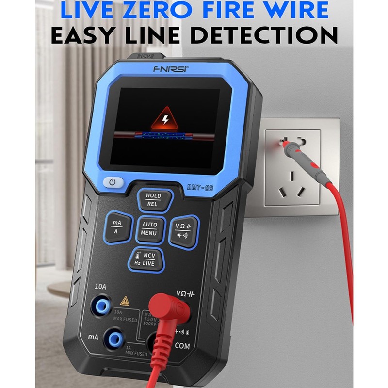 DMT-99 Digital Multimeter, 9999 Counts TRMS Multimeter Tester, Auto-Ranging AC/DC