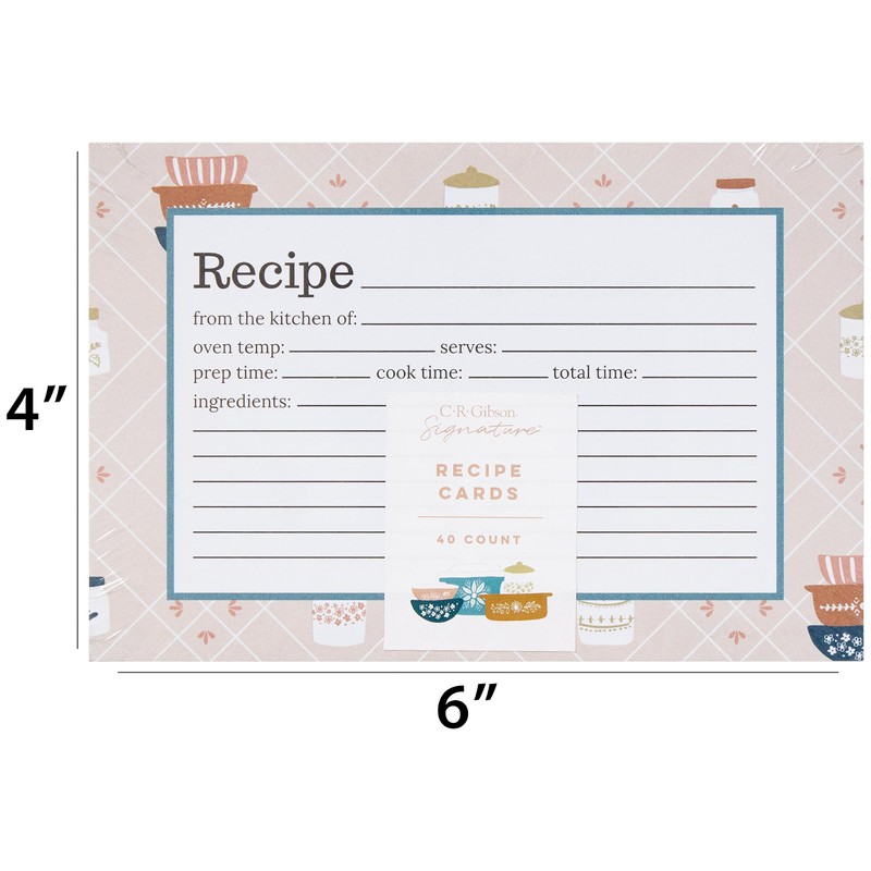 C.R. Gibson Lily & Val Vintage Bakeware Recipe Cards (Q12-25391)