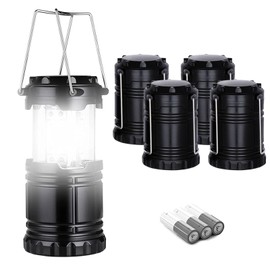 TAIHOM Camping Lantern, 4 Pack Battery Powered Flashlight for Power Outages, Portable Collapsible Hanging Light Essential for Home, Outdoor, Emergency Lamp Survival Kit Gear for Hurricane